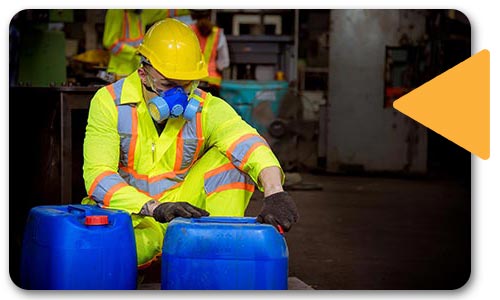 Expert Safety Training: Man with respirator