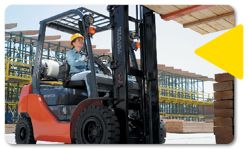 forklift being operated